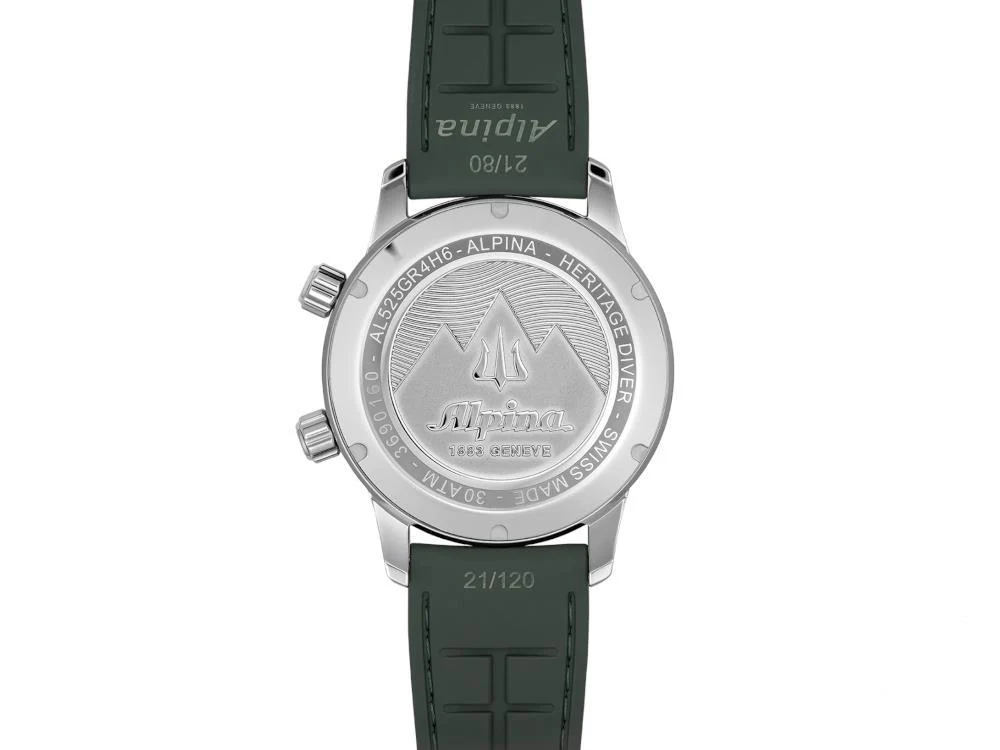 Alpina Seastrong Diver 300 Heritage Automatic Watch, Green, 42 mm, AL-520GR4H6 - Image 3