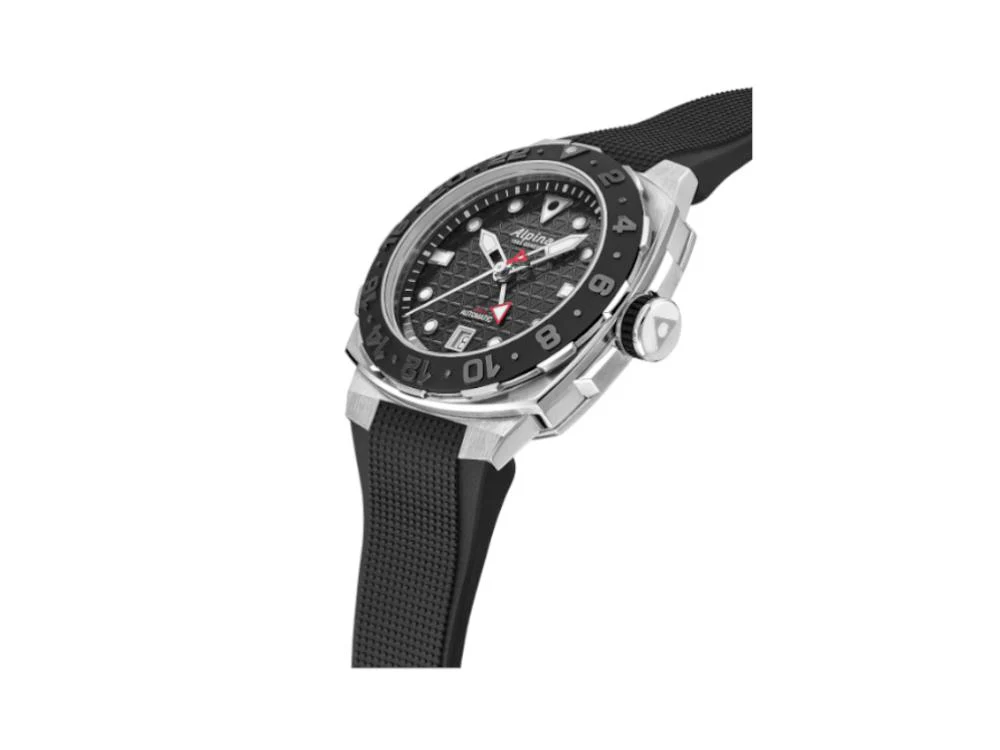 Alpina Seastrong Diver Extreme GMT Automatic Watch, Black, 39 mm, AL-560B3VE6 - Image 3
