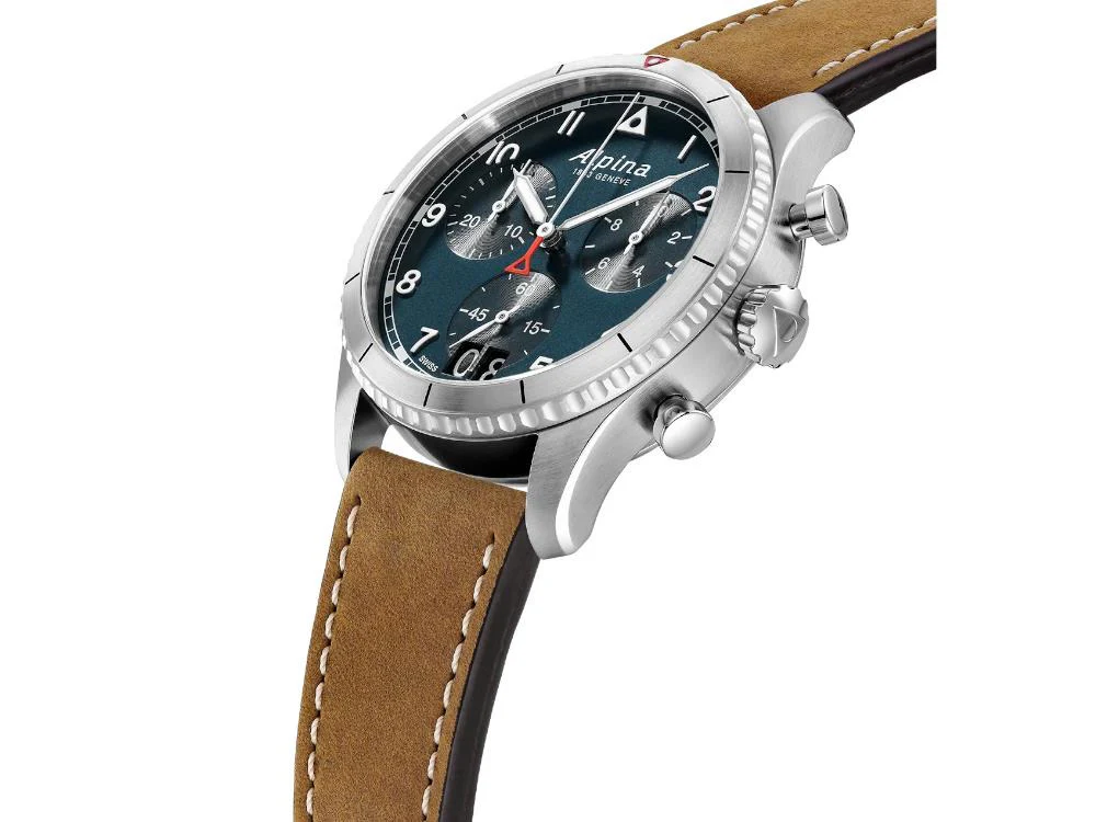 Alpina Startimer Pilot Quartz Watch, 41 mm, Blue, Day, AL-372NW4S26 - Image 11