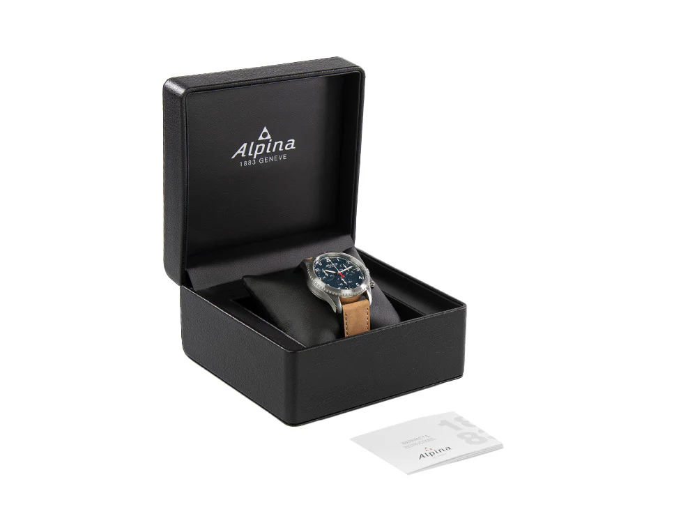 Alpina Startimer Pilot Quartz Watch, 41 mm, Blue, Day, AL-372NW4S26 - Image 8