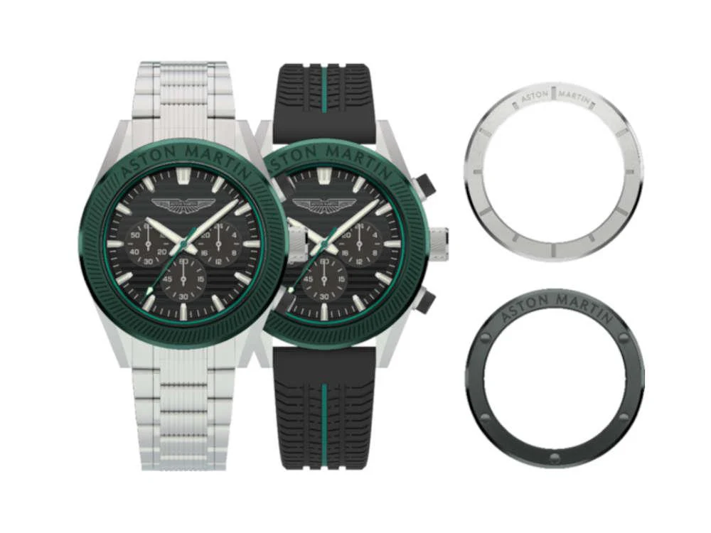 Aston Martin Icon BST Quartz Watch, Black, 45 mm, Chronograph, MTIB1F501 - Image 3