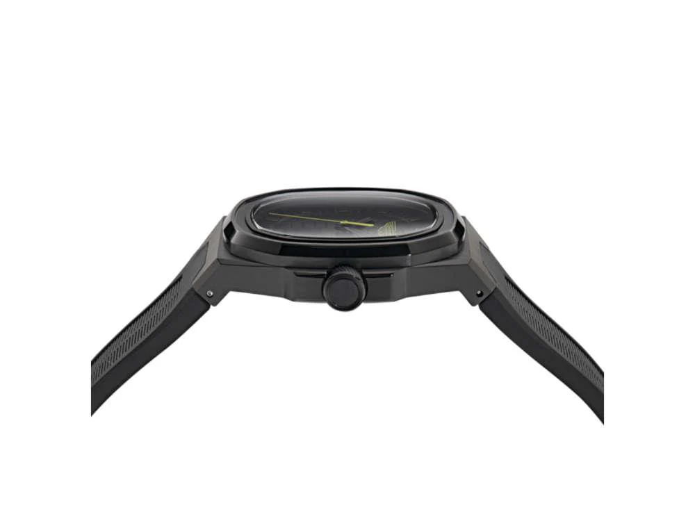 Aston Martin Icon GPQ Quartz Watch, Recycled Steel, Black, 40 mm, MTIG1F503 - Image 3