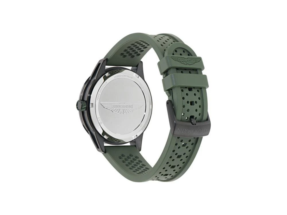 Aston Martin Icon HDL Quartz Watch, Recycled Steel, Black, 42 mm, MTIH2S604 - Image 3