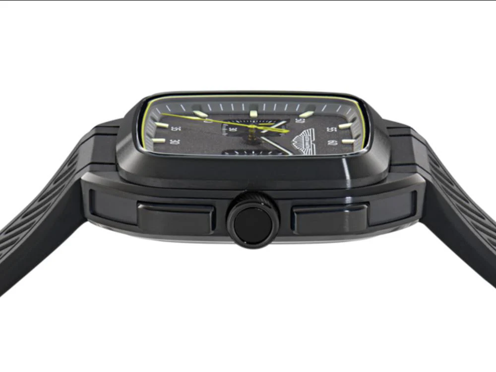 Aston Martin Icon ULT Quartz Watch, Recycled Steel, Black, 40 mm,  MTIU1S605 - Image 3