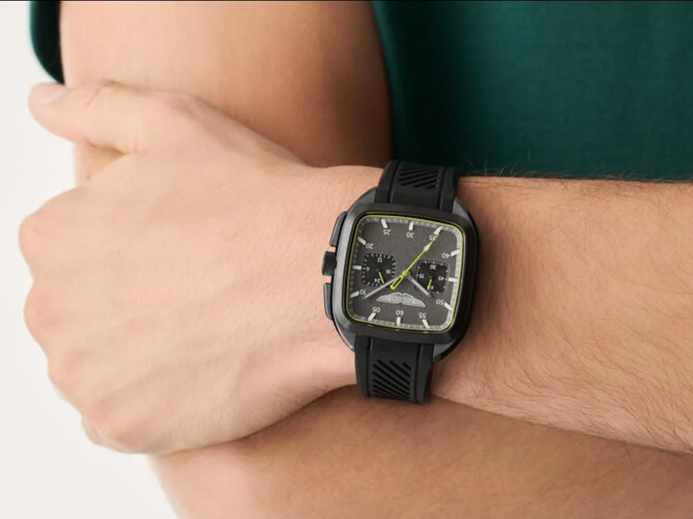 Aston Martin Icon ULT Quartz Watch, Recycled Steel, Black, 40 mm,  MTIU1S605 - Image 5