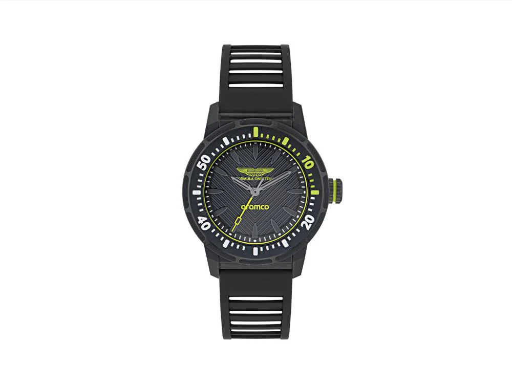 Aston Martin PDK F1 Team Quartz Watch, plastic, Black, 40 mm, MTFK1F503