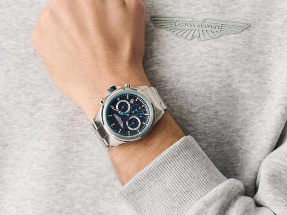 Aston Martin Thrill HLCW Quartz Watch, Blue, 44 mm, MTRH2S602 - Image 5