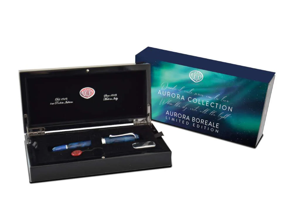 Aurora 88 Boreale Fountain Pen, Blue, Limited Edition, 888-AUB - Image 4