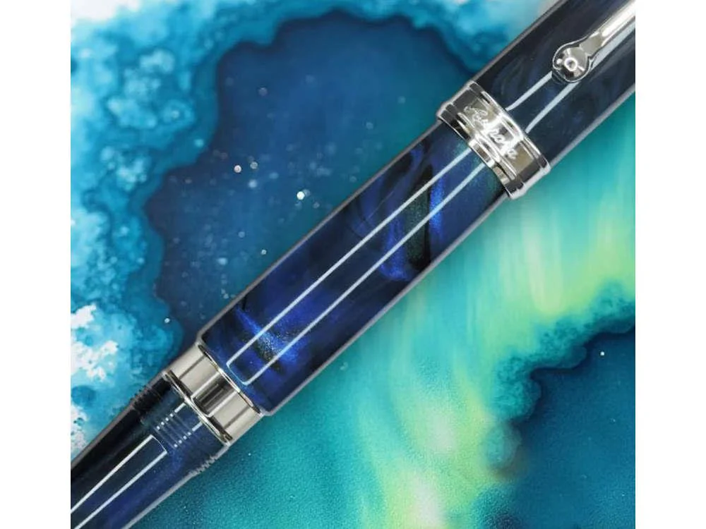 Aurora 88 Boreale Fountain Pen, Blue, Limited Edition, 888-AUB - Image 7