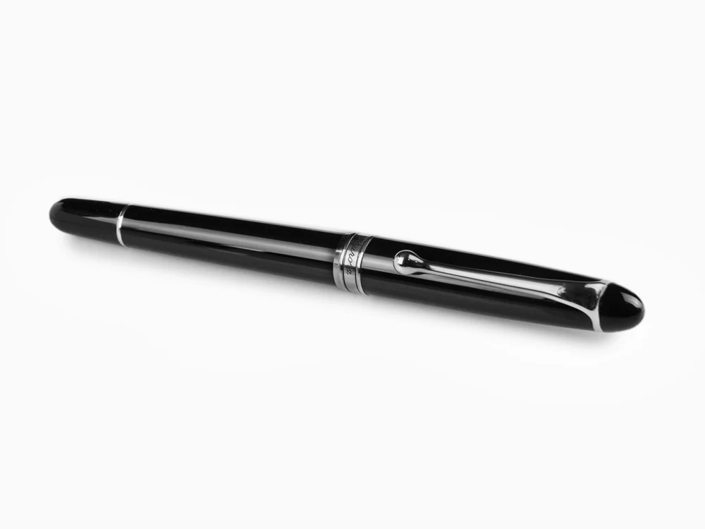 Aurora 88 Small Fountain Pen, Black Resin, Chrome trim, 810C - Image 6