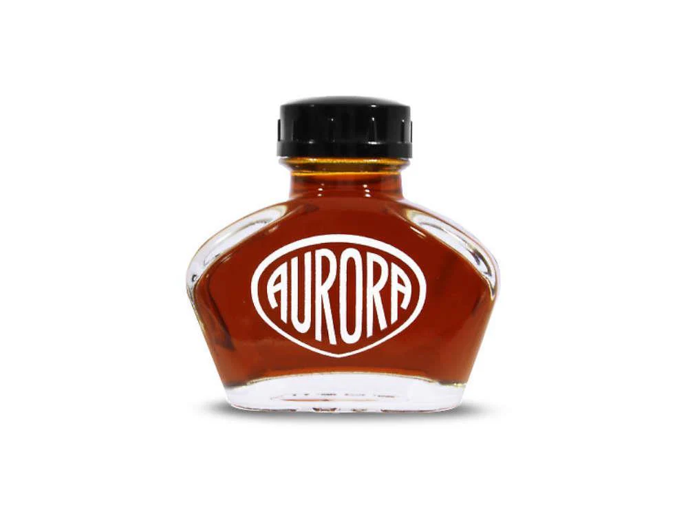 Aurora Ink Bottle, Sepia, 55ml, Crystal NC124-MA - Image 2