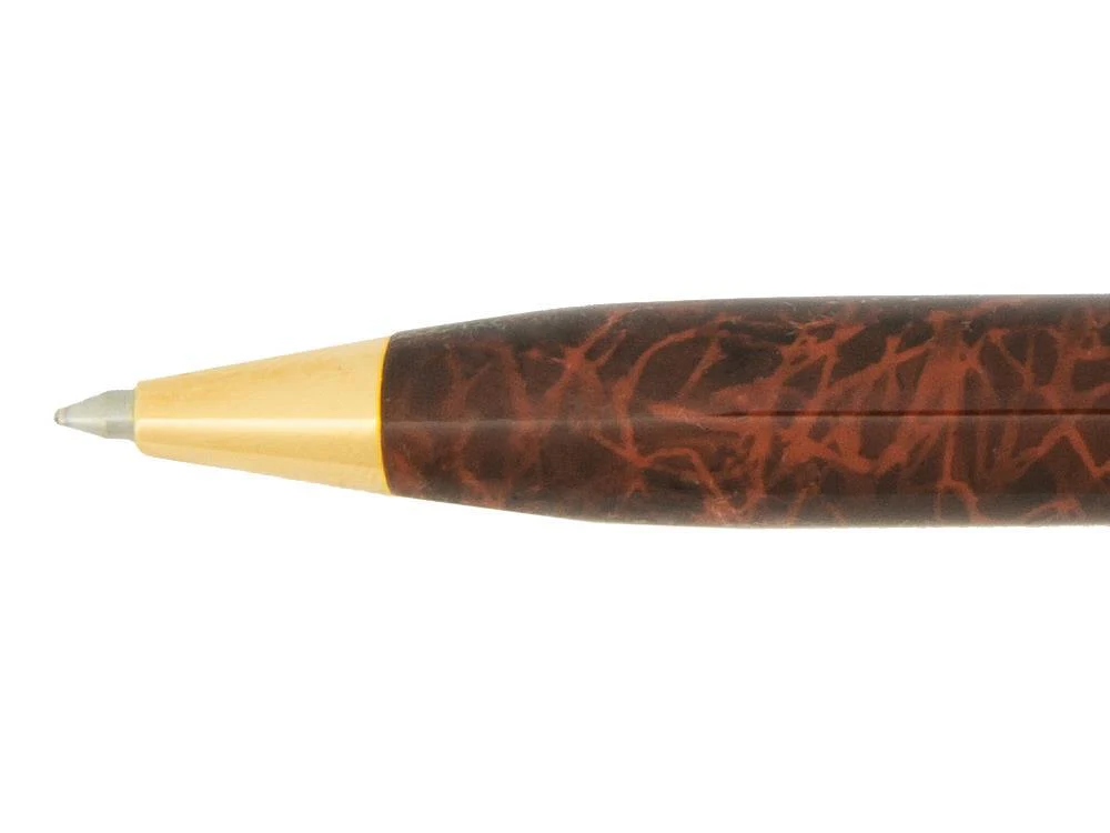 Aurora Ipsilon Ballpoint pen, Brown Lacquer, Gold trim, B33T - Image 4