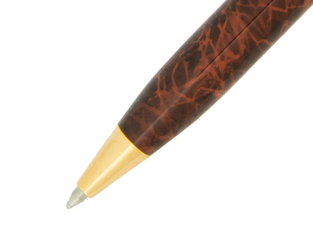 Aurora Ipsilon Ballpoint pen, Brown Lacquer, Gold trim, B33T - Image 5