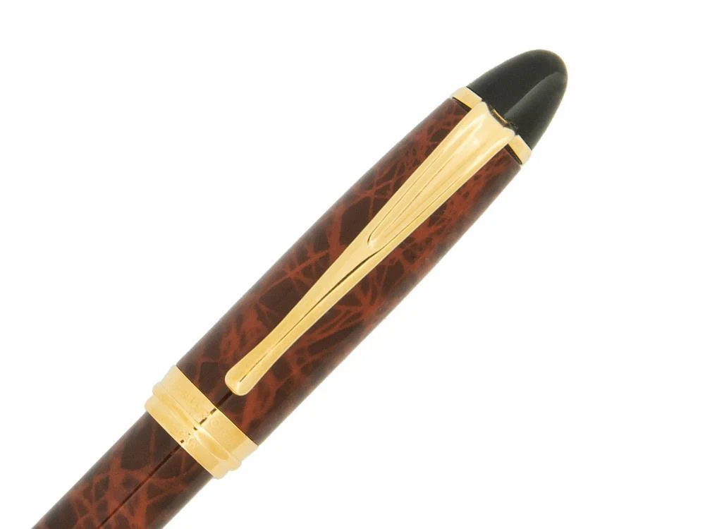 Aurora Ipsilon Ballpoint pen, Brown Lacquer, Gold trim, B33T - Image 6