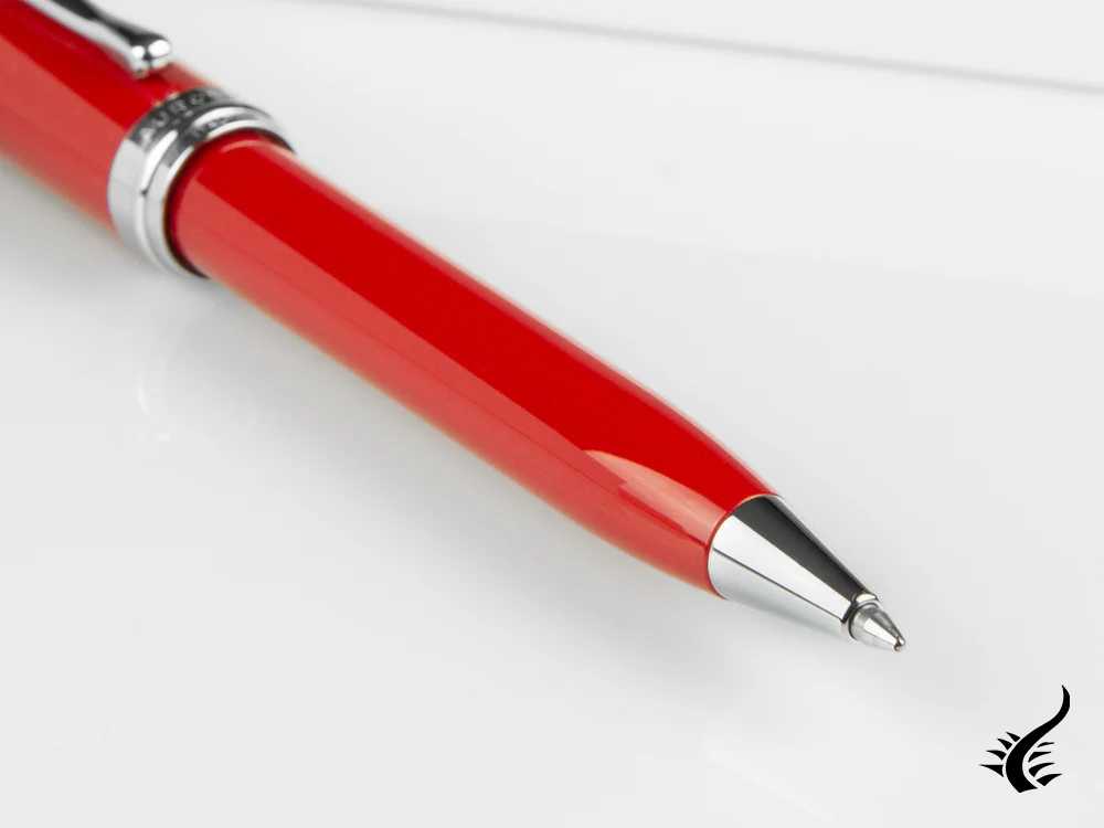 Aurora Ipsilon Ballpoint pen, Red Resin, Chrome trim, B32CR - Image 4