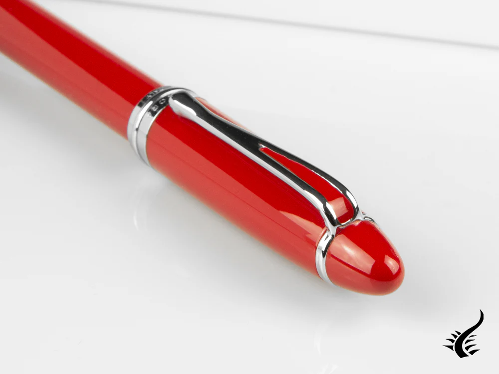 Aurora Ipsilon Ballpoint pen, Red Resin, Chrome trim, B32CR - Image 5