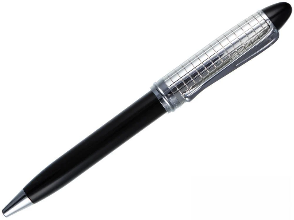 Aurora Ipsilon Ballpoint pen, Resin, Chrome trim, Black, B34CQN - Image 3