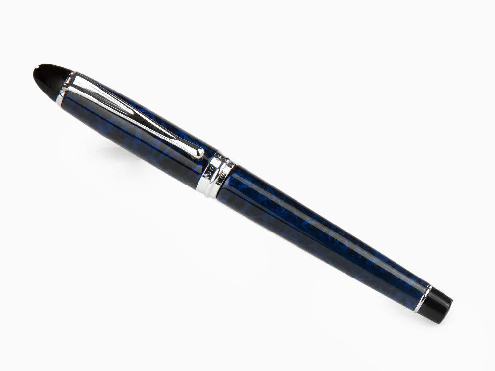 Aurora Ipsilon Blue Night Fountain Pen, Lacquer, Blue, Chrome, B13-CB - Image 3