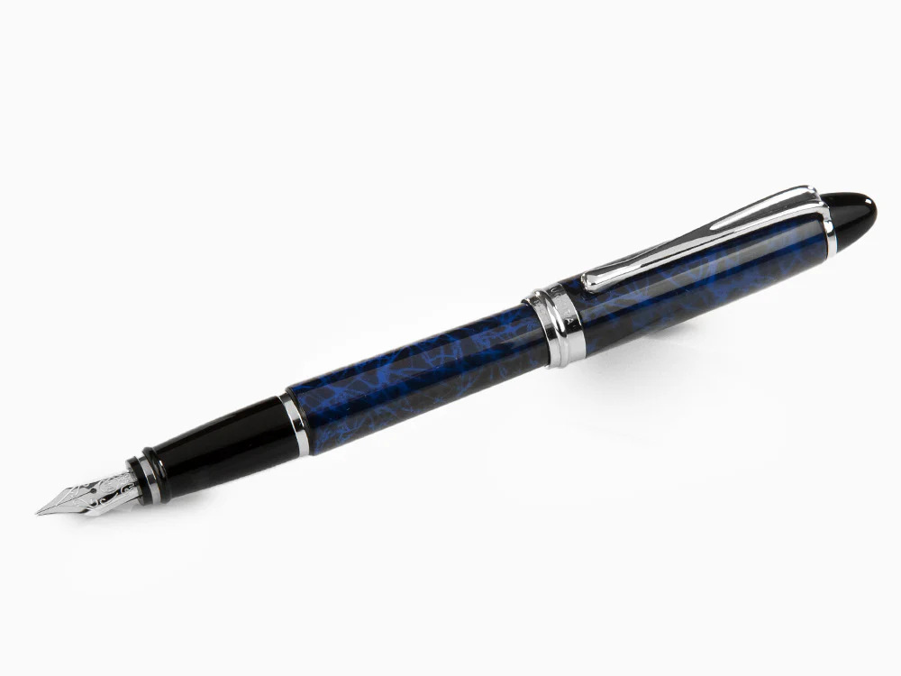 Aurora Ipsilon Blue Night Fountain Pen, Lacquer, Blue, Chrome, B13-CB - Image 4