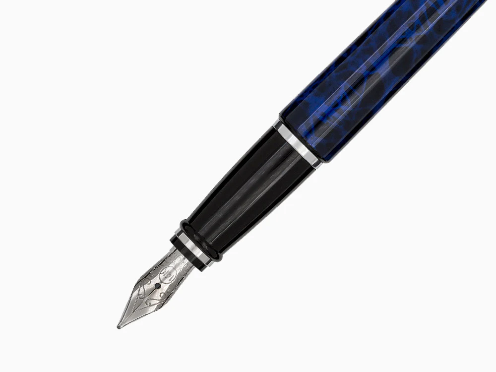 Aurora Ipsilon Blue Night Fountain Pen, Lacquer, Blue, Chrome, B13-CB - Image 5