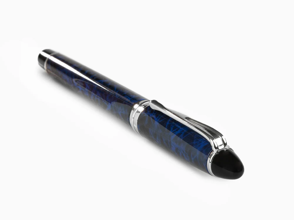 Aurora Ipsilon Blue Night Fountain Pen, Lacquer, Blue, Chrome, B13-CB - Image 6