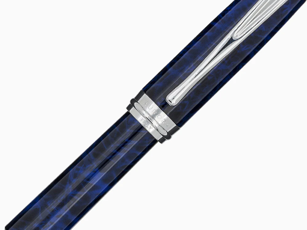 Aurora Ipsilon Blue Night Fountain Pen, Lacquer, Blue, Chrome, B13-CB - Image 9