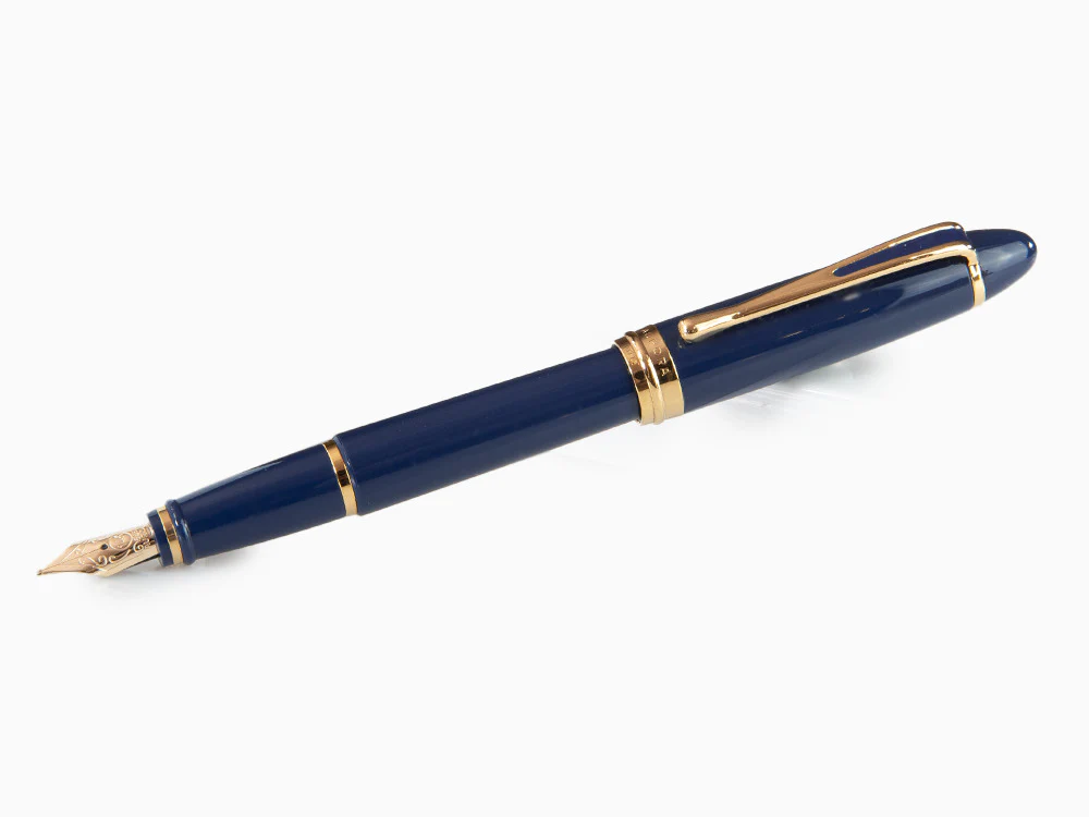 Aurora Ipsilon De Luxe Fountain Pen Blue Resin B12B - Image 4