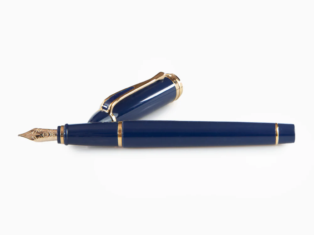 Aurora Ipsilon De Luxe Fountain Pen Blue Resin B12B - Image 7