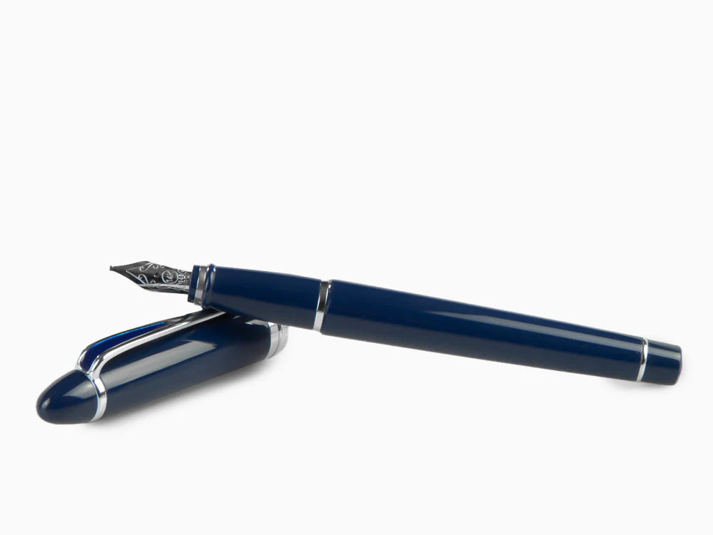 Aurora Ipsilon De Luxe Fountain Pen Blue Resin B12CBM - Image 8