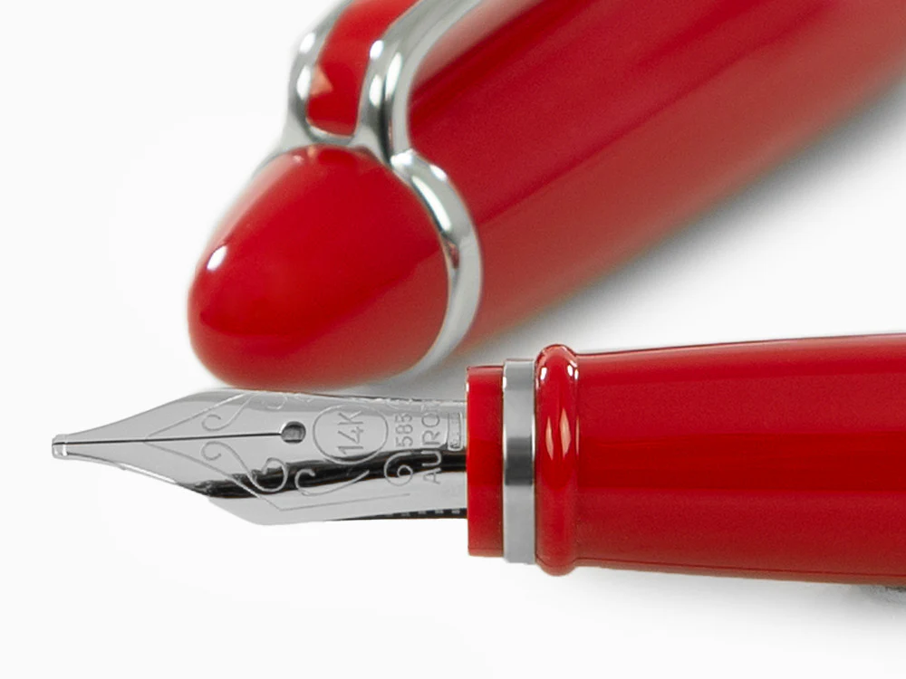Aurora Ipsilon De Luxe Fountain Pen Red Resin B12CRM - Image 5
