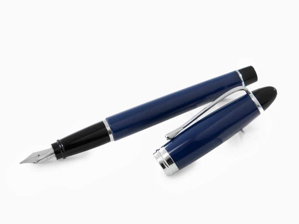 Aurora Ipsilon Fountain Pen, Resin, Blue, Rhodium trim, B11-CB - Image 4