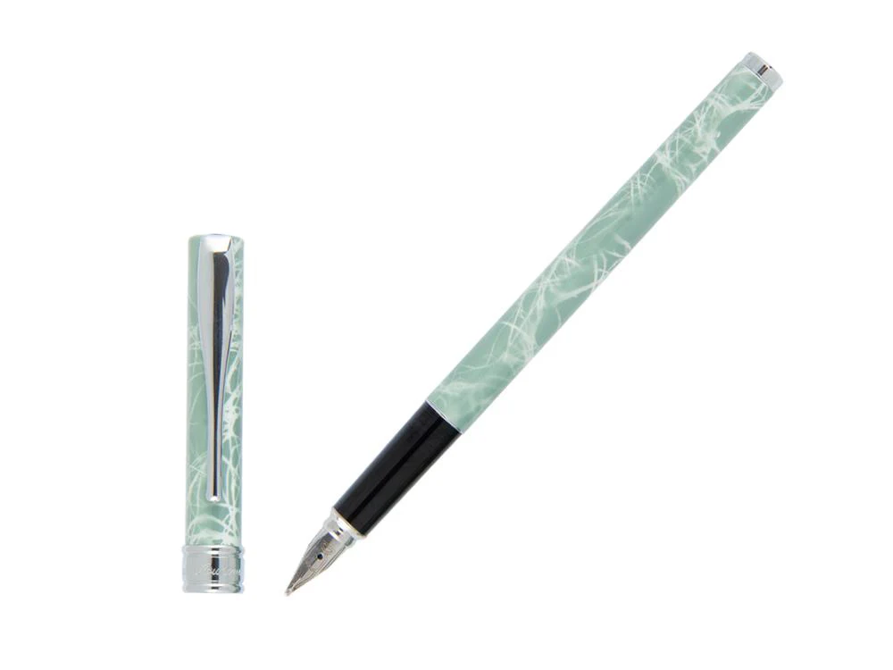 Aurora Magellano Fountain Pen, Lacquer, Chrome Trim, Blue, A18CA
