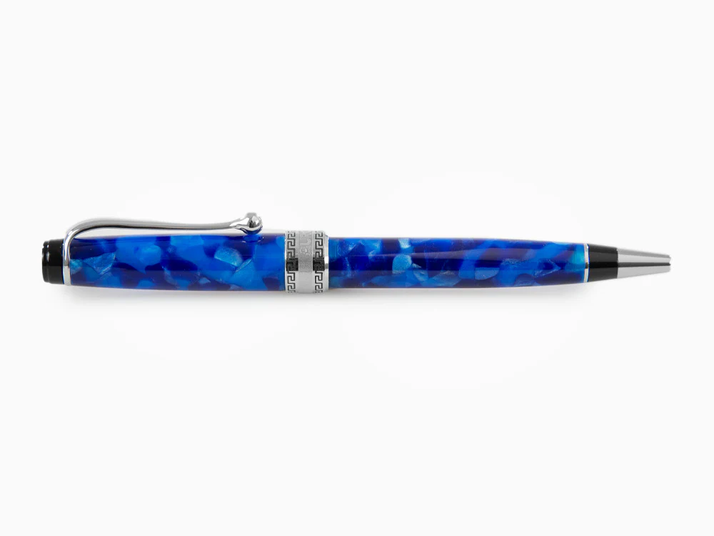 Aurora Optima Ballpoint pen, Auroloide, Blue, Chrome Trim, 998-CBA - Image 6