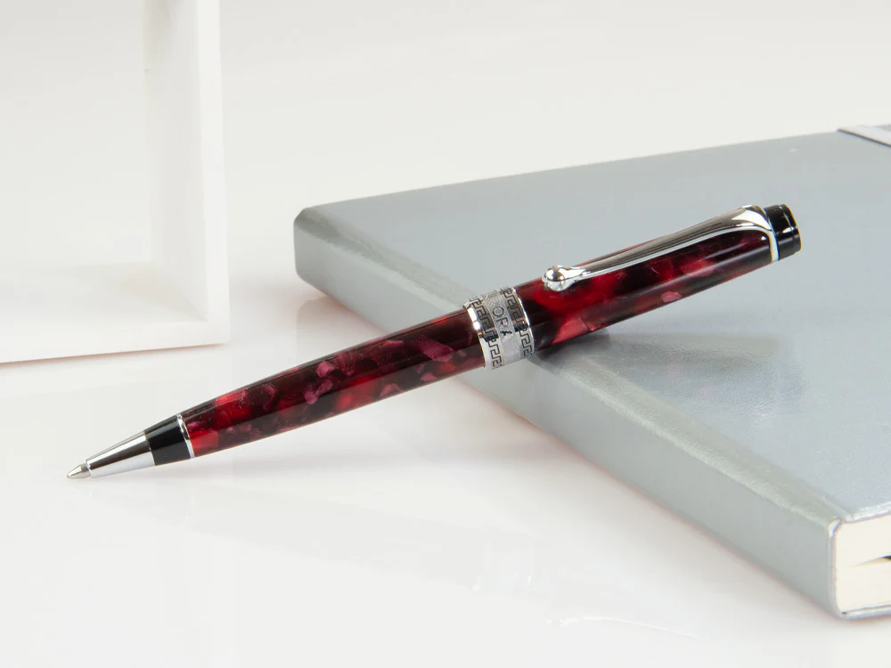 Aurora Optima Ballpoint Pen, Auroloide, Chrome Trim, 998-CXA - Image 2