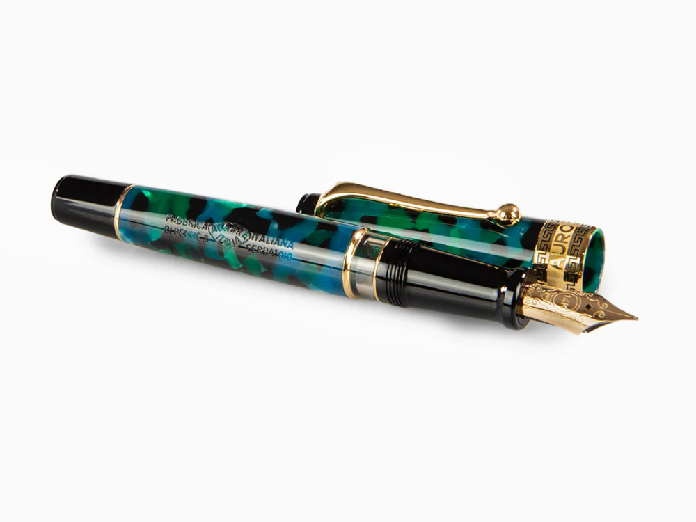 Aurora Optima Fountain Pen, Auroloide, Green, Gold plated, 996V - Image 6