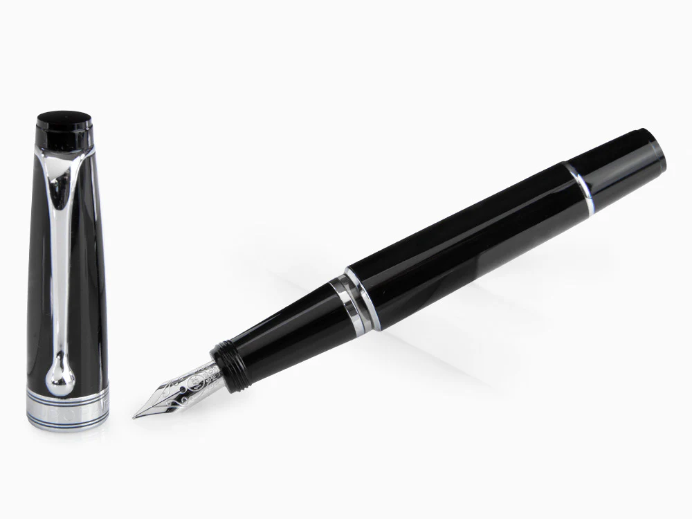 Aurora Optima Mini Fountain Pen, Resin, Black, 996CMN - Image 2