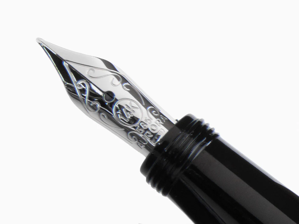 Aurora Optima Mini Fountain Pen, Resin, Black, 996CMN - Image 5
