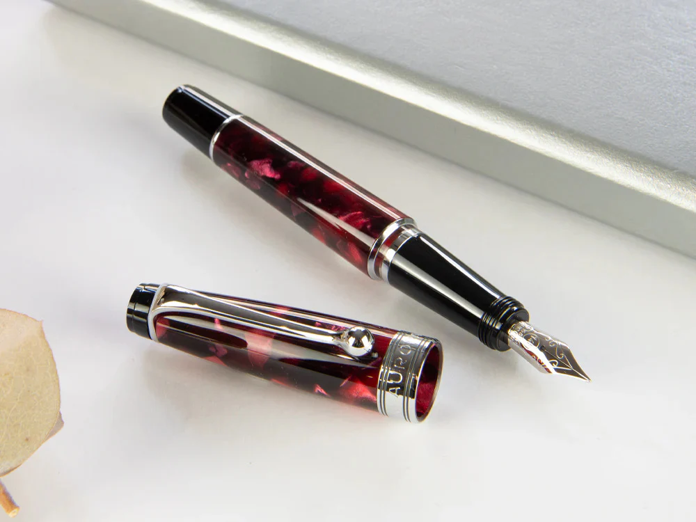 Aurora Optima Mini Fountain Pen, Resin, Burgundy, 996CMX 996CMX - Image 7