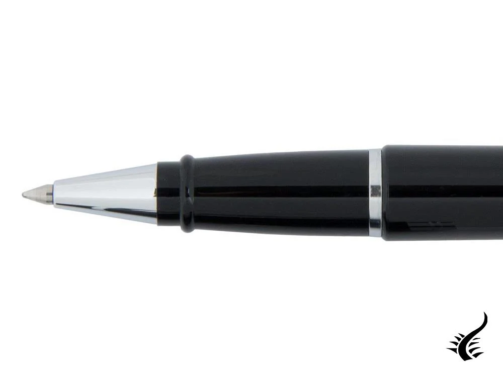 Aurora Roller Pen Ipsilon De Luxe - Black Resin & Chrome - B72C - Image 10