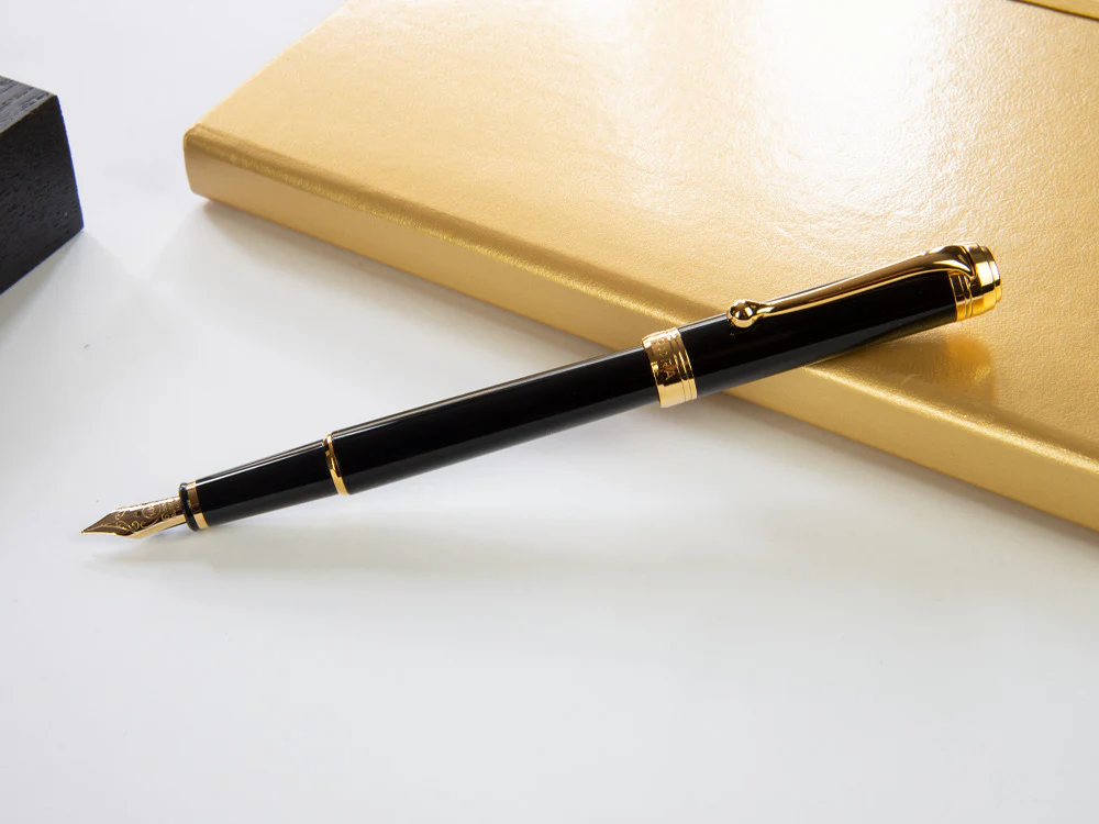 Aurora Talentum Finesse Fountain Pen, Resin, Gold trim, Black, D13-DN - Image 2