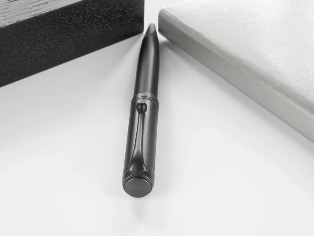 Aurora Talentum Full Metal Black Ballpoint pen, Resin, Black, Ruthenium, D30-CRN - Image 6