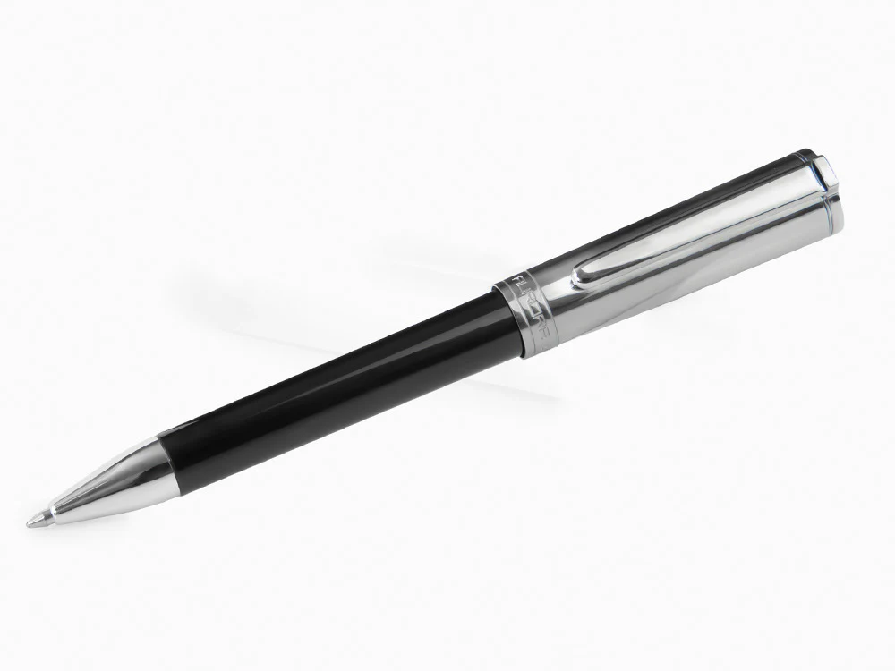 Aurora TU Ballpoint Pen - Black Resin - Chromed - T31CN - Image 2