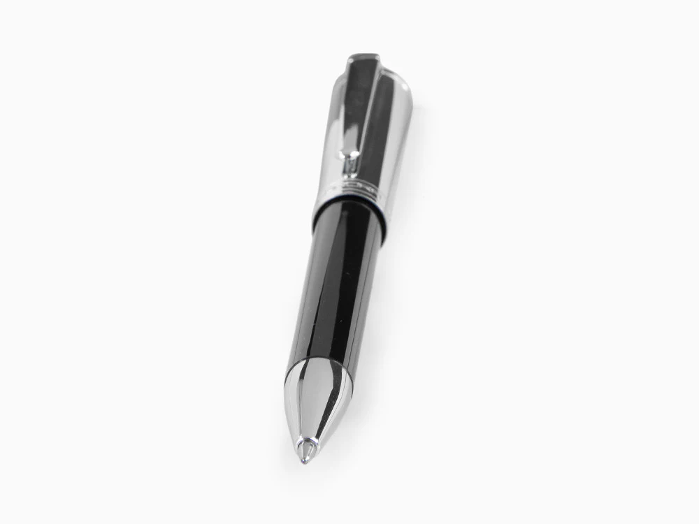 Aurora TU Ballpoint Pen - Black Resin - Chromed - T31CN - Image 7