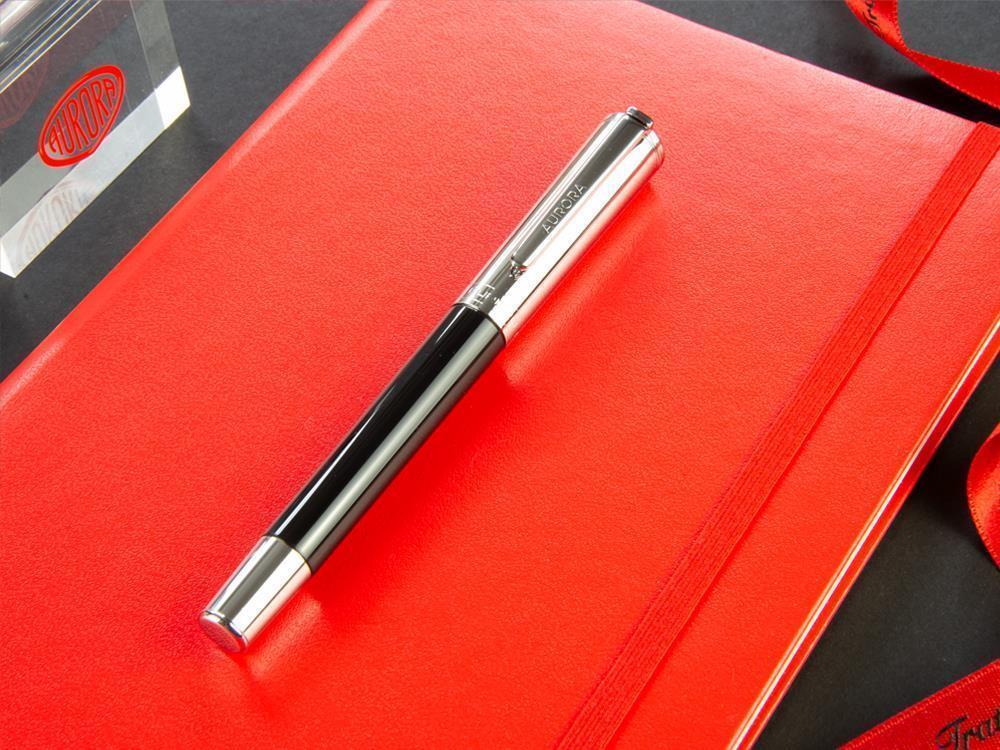 Aurora TU Fountain Pen, Resin, Chrome Trim, Black, T11CN - Image 3