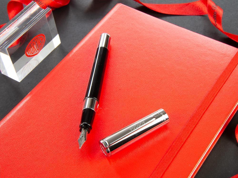 Aurora TU Fountain Pen, Resin, Chrome Trim, Black, T11CN - Image 5