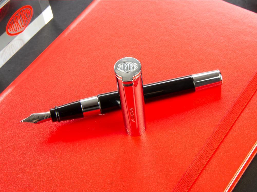 Aurora TU Fountain Pen, Resin, Chrome Trim, Black, T11CN - Image 6