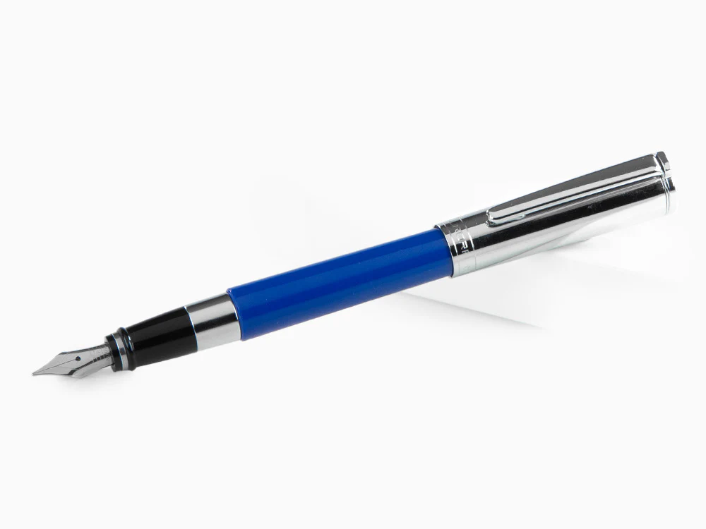 Aurora TU Fountain Pen, Resin, Chrome Trim, Blue, T11CB - Image 4