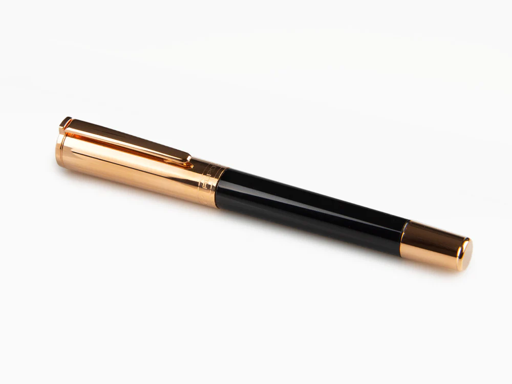 Aurora TU Fountain Pen, Resin, Rose Gold PVD, Black, T11CPN - Image 3