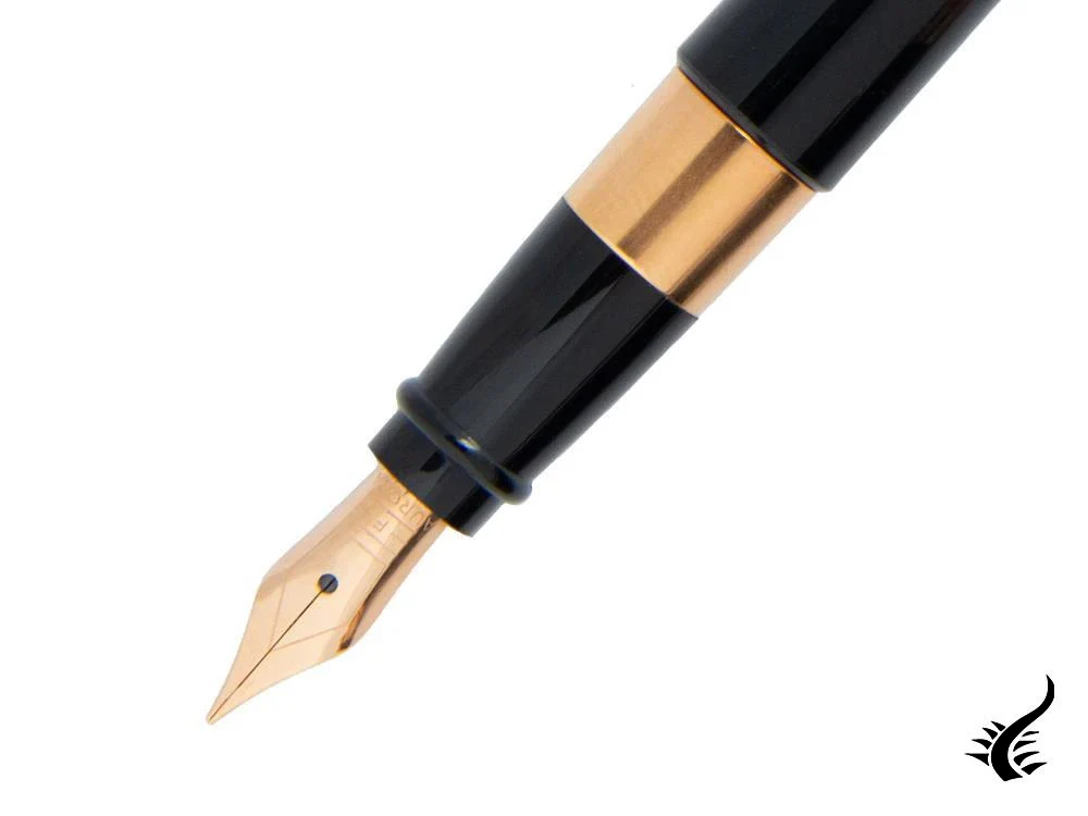 Aurora TU Fountain Pen, Resin, Rose Gold PVD, Black, T11PN - Image 10