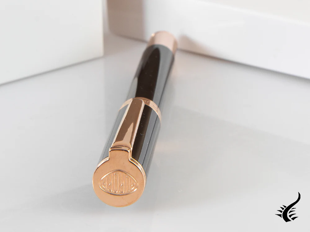 Aurora TU Fountain Pen, Resin, Rose Gold PVD, Black, T11PN - Image 6